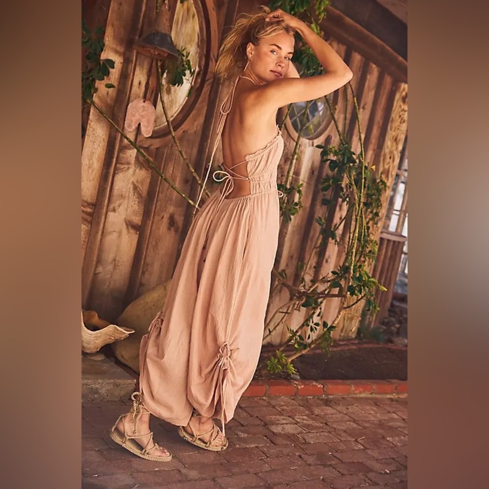 Free People Tan Jumpsuit